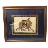 Framed Indian Style Camel Painting
