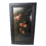 Framed Fruit Still Life Artwork 16x28.5"