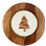 Crate & Barrel Crawford Charger & Marble Trivet