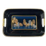 VTG 1970s Japanese Lacquer Forest Serving Tray
