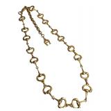 Etienne Aigner Gold-Tone Horsebit Chain Belt