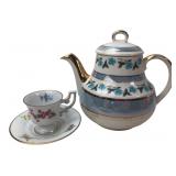 Gibsons Staffordshire Teapot & Floral Teacup