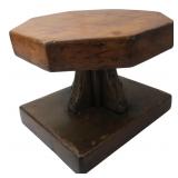 Octagonal Wooden Pedestal Stand 8.25" H