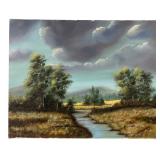 HARV Signed Landscape Painting on Canvas