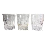 Set of 3 vintage MIKASA Christmas tree crystal
