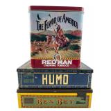 Humo, Ben Bey Cigar Tins & Red Man Tobacco Tin