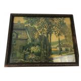 Framed "Green to Gold" Village Landscape Print
