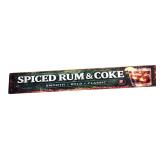 Spiced Rum & Coke Metal Bar Sign