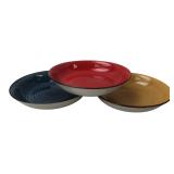 Gibson Home Set of 3 Ceramic Bowls 10.75" Dia