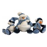 Set of 3 Winter Plush Figures Gift Card Holder