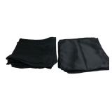 18 Black Cloth Napkins 17x20 & 11 Sq