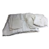 47 white damask cloth napkins