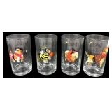 Vtg Set of 4 Halloween Dog Tumblers 4.5H