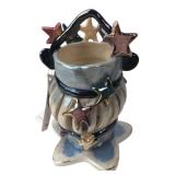 Clayworks Heather Goldminc Star Tealight Holder