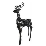 Metal Openwork Leaf Reindeer Figurine