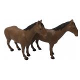 Bruder Pair of Plastic Toy Horses