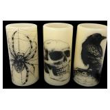 Set of 3 Halloween Flameless LED Candles 6H