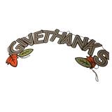Felt Give Thanks Thanksgiving Banner