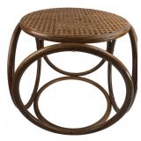 Vintage Bentwood Cane Seat Stool 16"H