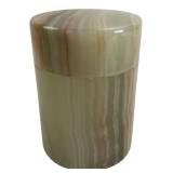 Carved Banded Onyx Lidded Jar