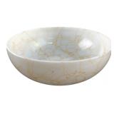 White Milk Glass Spaghetti Drizzle Bowl 10"