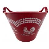 Temp-tations Doodle Doo 2.0 QT Red Ceramic Bowl