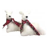 Pair of Plush Styrofoam Holiday Figurines