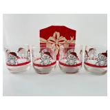 VTG Libbey Santa Bear Glasses Set of 4 in Box