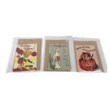 Set of 3 Halloween Greeting Cards 3.5x5