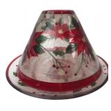 Yankee Candle Poinsettia Glass Shade & Plate Set