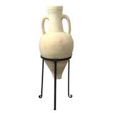 Mediterranean Style Earthenware Amphora & Stand