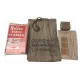 Vintage Waxahachie Cottonmill Bag & Ephemera