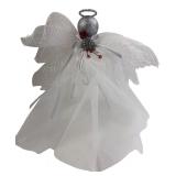 Handmade Silver & White Angel Tree Topper