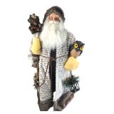 North Pole Trading Co. 36" Santa Figure with Owl