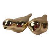 Pair of Gold Metallic Bird Salt & Pepper Shakers