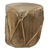Small Handcrafted Rawhide Wood Drum