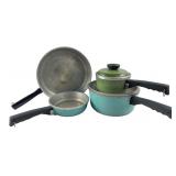 Club Aluminum Teal & Green Cookware Set