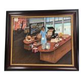 N. Brown Signed General Store Painting