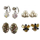 Vintage Mixed Clip-On Earrings Lot