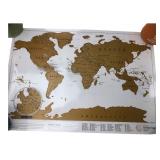 Luckies Original Scratch Map Travel Poster