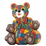Foam Craft Patchwork Bear Wall Plaque 12x9"