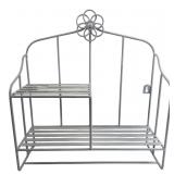 White Painted Wire Wall Shelf