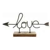 Metal Love Arrow Sign on Marble Base