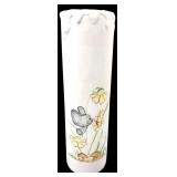 D M Hand Painted Ceramic Mouse Cylinder Vase
