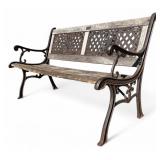 Leisure Ways Cast Iron Hummingbird Garden Bench