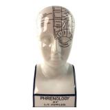 L.N. Fowler Ceramic Phrenology Bust