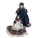 Folk Art Style Angel and Cat Dolls