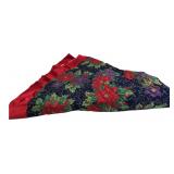 Quilted Poinsettia Holiday Tree Skirt