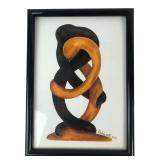 Caldwell Signed Abstract Print, 2000