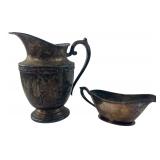 Rogers & Bro Pitcher & Oneida Gravy Boat